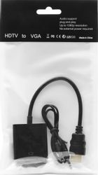 Переходник аудио-видео PALMEXX 5-983, HDMI (m) - VGA (f), Jack 3.5 (f), 0.15м