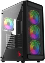 Изображение товара Корпус ATX BLOODY BD-CC114 Midi-Tower черный без БП со стеклянной боковой панелью