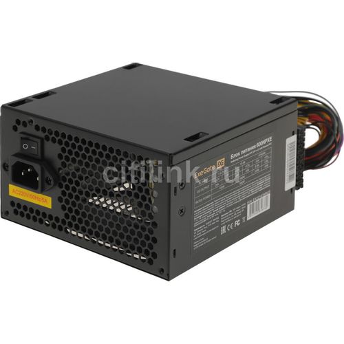 Блок питания EXEGATE 600NPXE, 600Вт, 120мм, черный [ex221639rus-pc]