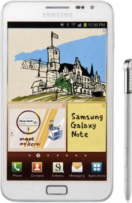 Смартфон Samsung Galaxy Note GT-N7000,  белый(Б/У)