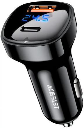 Автомобильное зарядное устройство ACEFAST B4,  USB-A,  USB-C, 66Вт, 3A, черный [af-b4-bk]