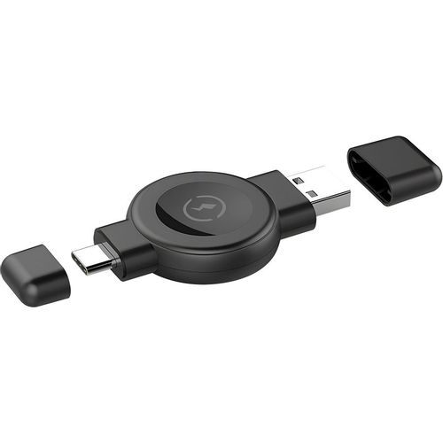 Беспроводное зарядное устройство PERO WB02, USB-A, USB-C, 2.5Вт, 1A, черный