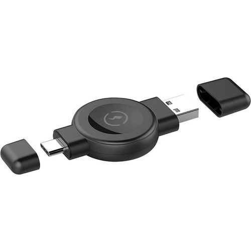 Беспроводное зарядное устройство PERO WB02, USB-A, USB-C, 2.5Вт, 1A, черный