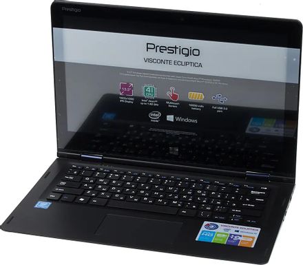 Ноутбук-трансформер Prestigio Prestigio Visconte Ecliptica 13.3", Intel Atom X5 Z8350 1.44ГГц, 4-ядерный, 4ГБ 32ГБ Flash,  Intel HD Graphics  400, Windows 10 Home, темно-синий [pnt10131dedb]