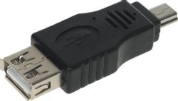 Переходник USB2.0 NingBo mini USB B (m) - USB A(f)