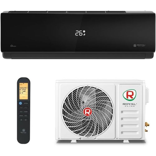 Сплит-система Royal Clima Attica Nero RC-AN35HN настенная, до 35м2, 12000 BTU, (комплект из 2-х коробок), черный