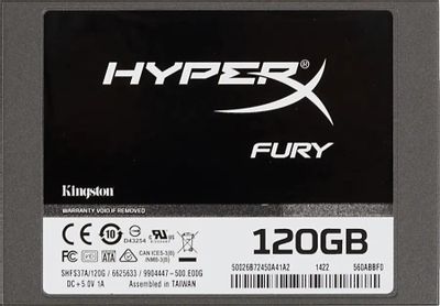 SSD накопитель Kingston HyperX FURY SHFS37A/120G 120ГБ, 2.5", SATA III