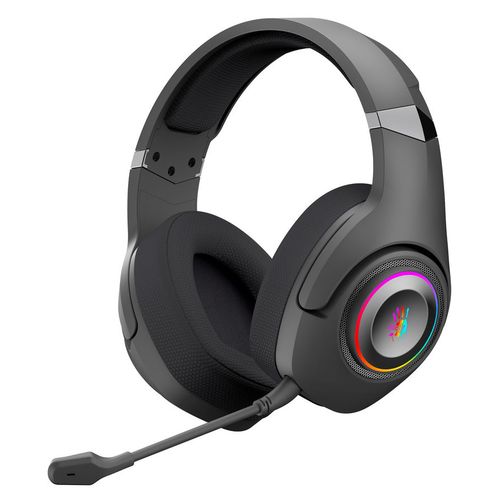 Гарнитура игровая A4TECH Bloody GR270, для компьютера и игровых консолей, мониторные, Bluetooth/радио, черный