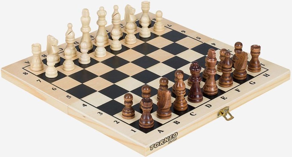 Настольная игра TORNEO 2 в 1: Шахматы и шашки [trn-sh1-3o]
