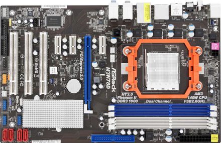 Материнская плата ASRock M3N78D, SocketAM3, nVidia nForce 720D, ATX, Ret