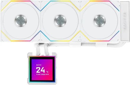 Система водяного охлаждения Lian Li HydroShift II LCD-S 360TL,  LCD, 4-pin,  ARGB,  120мм,  белый,  retail [g89.ghs2lcds36tw.r0]