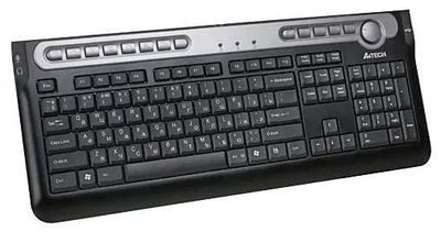 Клавиатура A4Tech KX-5MU,  PS/2, черный серый [kx-5mu ps (with mic & speaker]