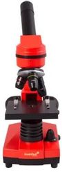 Микроскоп LEVENHUK Rainbow 2L, световой/оптический/биологический, 40-400x, на 3 объектива, оранжевый/черный