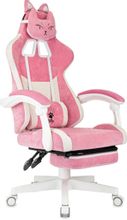 Изображение товара Игровое кресло KNIGHT Kitty/F W на колесиках с регулируемой спинкой и поясничной поддержкой