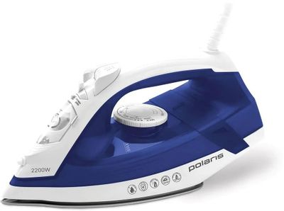 Утюг Polaris PIR 2240AK, 2200Вт, синий/белый – купить в Ситилинк | 1030092