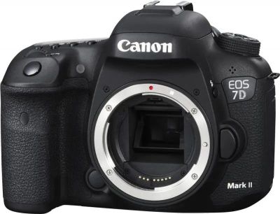 Зеркальный фотоаппарат Canon EOS 7D Mark II Body+W-E1 body, черный