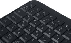 Клавиатура Logitech K250 YR0107, беспроводная,  мембранная, заводское нанесение кириллицы, графитовый