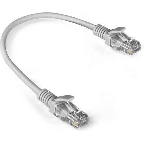 Патч-корд EXEGATE UTP-RJ45-RJ45-5e-0,3M-LSZH-GY UTP, кат.5E, 0.3м, 4 пары, алюминий омедненный, многожильный, серый