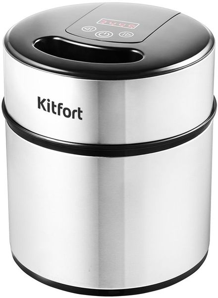 Мороженица KitFort КТ-1804, 12Вт, 2000мл, серебристый/черный