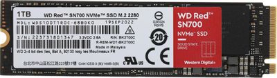 SSD накопитель WD Red SN700 WDS100T1R0C 1ТБ, M.2 2280, PCIe 3.0 x4,  NVMe,  M.2