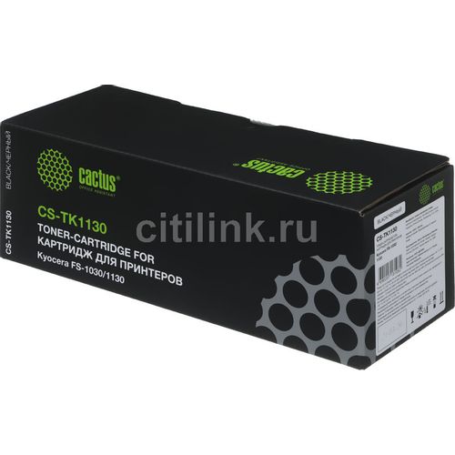 Картридж Cactus CS-TK1130, TK-1130, черный / CS-TK1130