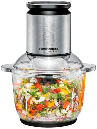 Измельчитель электрический ROMMELSBACHER MZ 600, 2л, 600Вт, серебристый