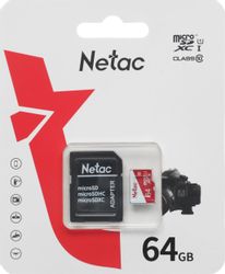 Карта памяти microSDXC UHS-I U1 NETAC P500 Eco 64 ГБ