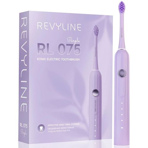 Электрическая зубная щетка REVYLINE RL 075, насадки для щётки: 2 шт, цвет: сиреневый [8812]