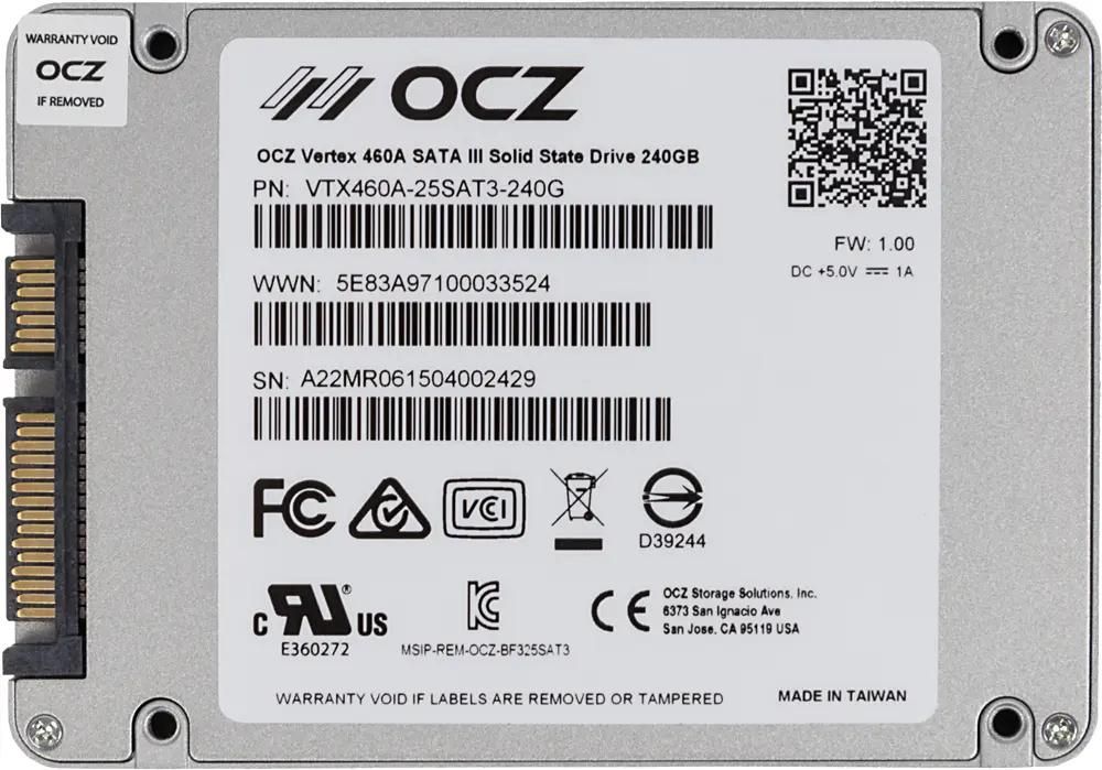 Обзор товара sSD накопитель OCZ Vertex 460A VTX460A-25SAT3-240G