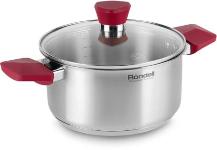Кастрюля 2л Rondell Strike RDS-813, нержавеющая сталь, с крышкой
