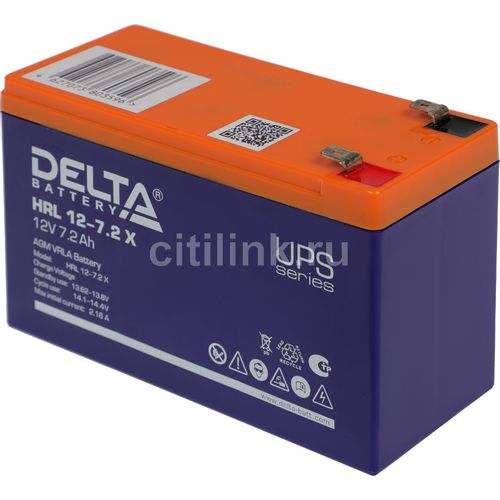 Аккумуляторная батарея Delta HRL 12-7.2 X для ИБП, 12В, 7.2Ач
