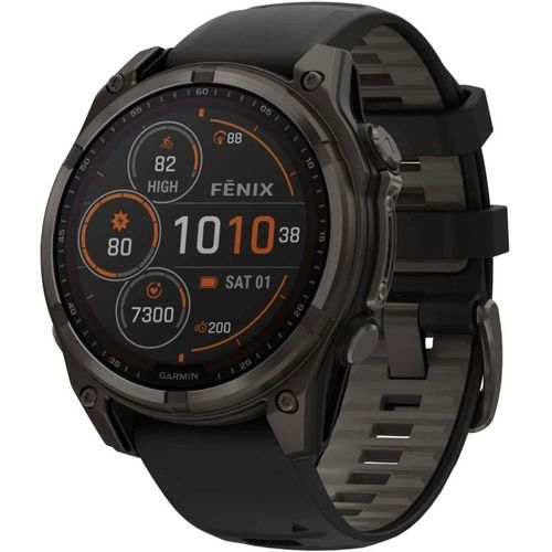 Смарт-часы Garmin Fenix 8 Solar, 51мм, 1.4", черный