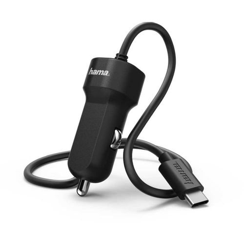Автомобильное зарядное устройство HAMA H-173618, USB-C, 15Вт, 3A, черный [00173618]