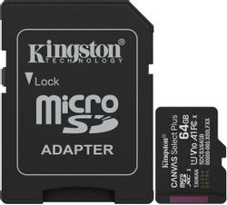 Карта памяти microSDXC UHS-I U1 Kingston Canvas Select Plus 64 ГБ