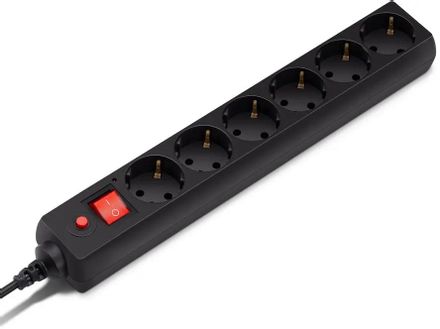 Сетевой фильтр Buro 600SH-16-3-B, 3м, черный
