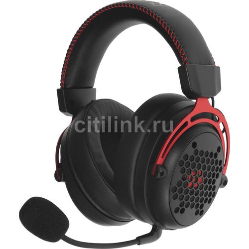 Гарнитура игровая Redragon Diomedes, для компьютера и игровых консолей, накладные, проводные USB/3,5 мм, черный [71126]