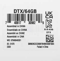 Флешка USB Kingston DataTraveler Exodia 64ГБ, USB3.2, черный и голубой