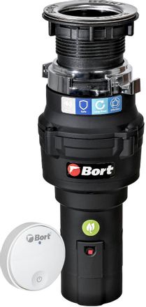 Измельчитель пищевых отходов Bort Caiman control 375Вт черный /серебристый [93419597]