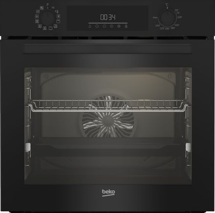 Духовой шкаф электрический Beko BBIM13300B, 72л, дверца с 2 стеклами, черный/серебристый