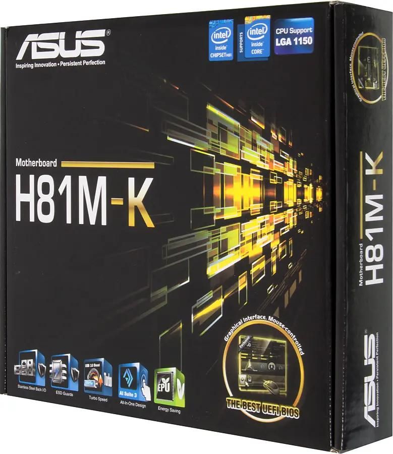 ASUS H81M K LGA 1150 Intel H81 mATX Ret 857140