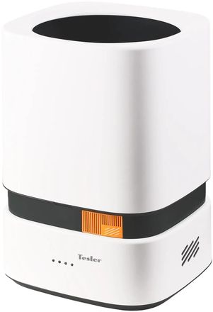 Ведро для мусора TESLER PB-1521, 15л, пластик, квадратная, белый