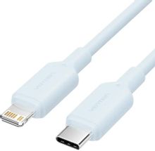 Изображение товара Кабель VENTION LAKSF,  USB Type-C (m) (прямой) -  Lightning (прямой),  круглое,  1м,  коробка,  голубой