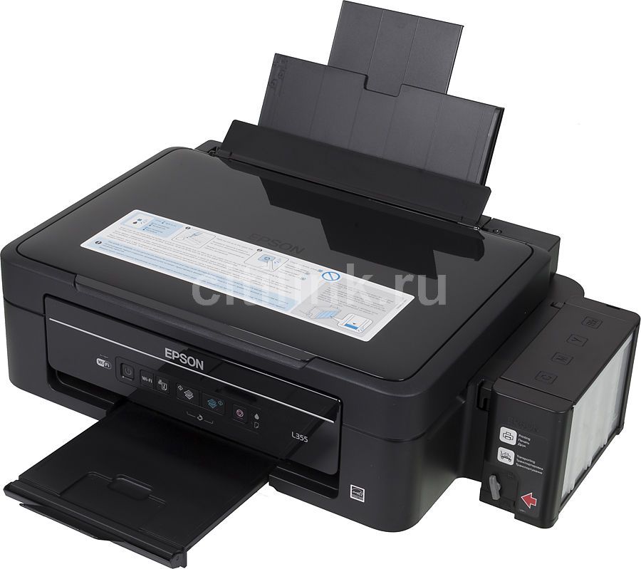 Характеристики МФУ струйный Epson L355 цветная печать, A4, цвет черный  [c11cc86302](восстановленный) (M00043342) смотреть в СИТИЛИНК