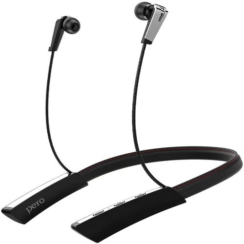 Наушники PERO BE04, Bluetooth, внутриканальные, серебристый/черный [pwh-be04sl]