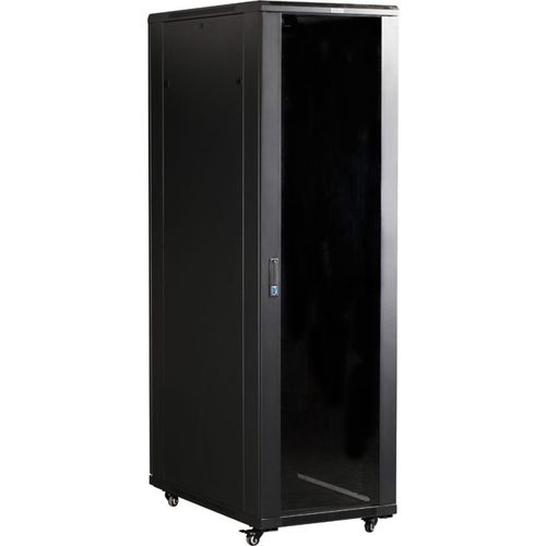 Шкаф серверный LanMaster TWT-CBB-47U-6X10-G1 напольный, стеклянная передняя дверь, 47U, 600x2277x1000 мм