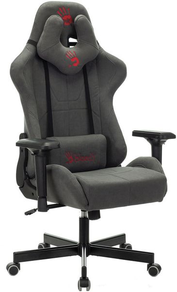 Кресло игровое A4TECH Bloody GC-700, на колесиках, ткань, серый