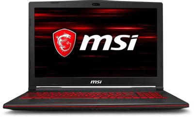 Ноутбук игровой MSI GL63 8RCS-039XRU 9S7-16P812-039, 15.6", Intel Core i7 8750H 2.2ГГц, 6-ядерный, 8ГБ DDR4, 1000ГБ,  NVIDIA GeForce  GTX 1050 - 4 ГБ, без операционной системы, черный