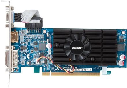 Gigabyte NVIDIA GeForce 210 GV-N210D3-1GI 1ГБ DDR3, Low Profile, Ret