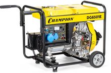 Изображение товара Дизельный генератор CHAMPION DG6501E 5.5 кВт на колесах со встроенным аккумулятором