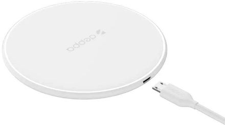 Беспроводное зарядное устройство Deppa Fast charger,  USB-A,  microUSB, 10Вт, 1.1A, белый [24001]